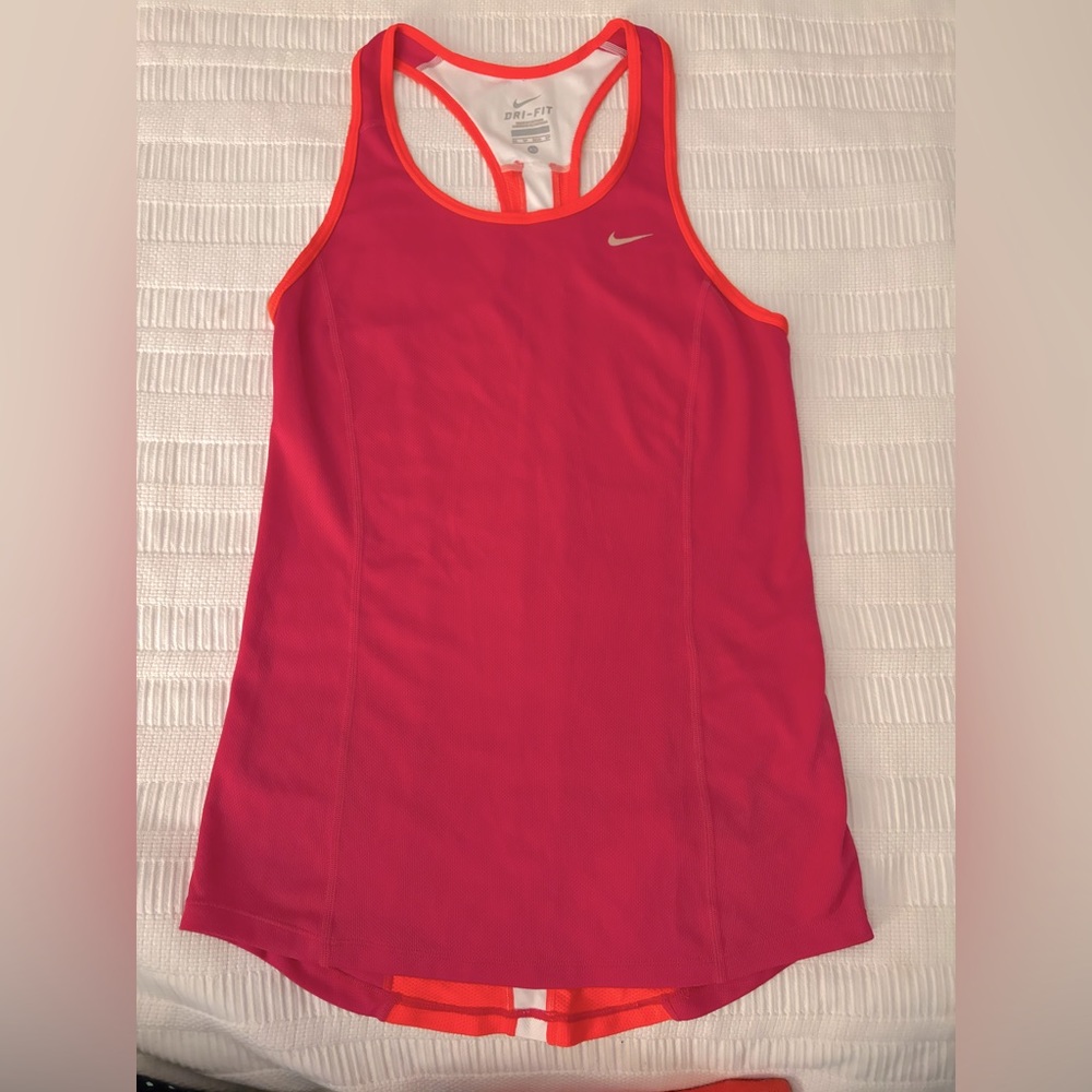 Women’s Nike Dryfit XS Racerback Workout Tank Pink Orange Extra Small
